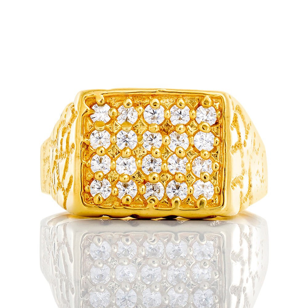 Square Top Cubic Nugget Ring