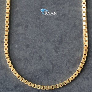 1.50mm Solid Box Link 18k Chain