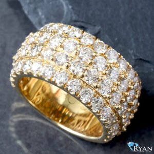 6.20CTW BIG Four Row 3/4 Eternity Diamond Band