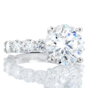 10.05ctw Lab Created Round Brilliant Cut Bridal Set with Hidden Halo