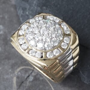 1.00ctw Round Diamond Cluster Jubilee Inspired Shoulders