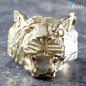 Diamond Cut Roaring Tiger Ring