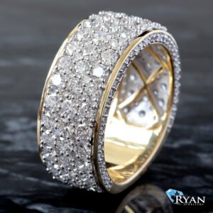 4.75ctw Five Row Diamond Band