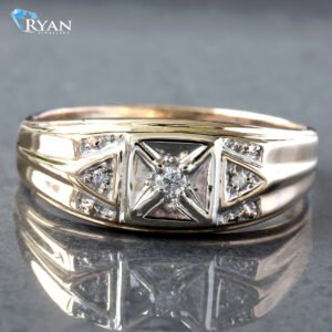 0.07ctw Star Set Diamond Ring