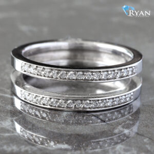 0.15ctw Micro Pave Diamond Ring Jacket