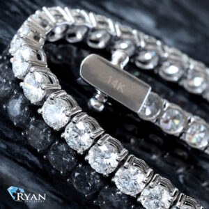 9.69CTW Round Four Prong Basket Diamond Tennis Bracelet