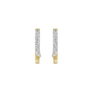 EARRING GY 14K CZ HUGGIE