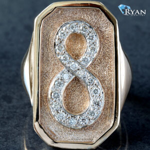 0.70ctw Large Lucky Number 8 Ring