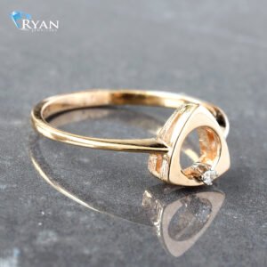 0.015CTW Ouija Board Disk With Natural Diamond Accent Ring