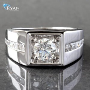 1.50CTW LAB Grown Brilliant Cut Solitaire With Channel Set Shoulders