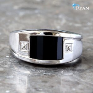 Vertical Black Onyx Ring