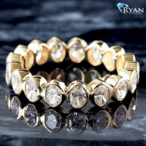 1.70ctw Oval Cut Bezel Set Eternity Band