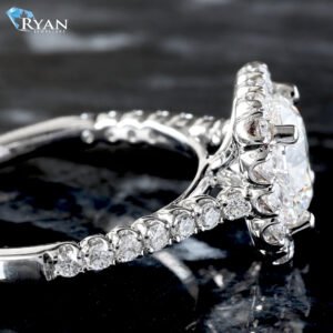 2.41ctw Brilliant Solitaire With Cushion Halo