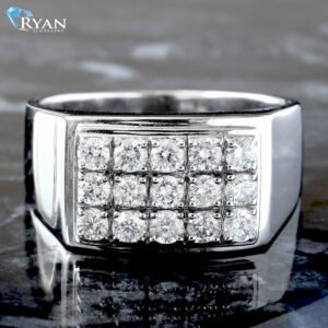 1.00ctw Diamond 3x5 Table Top Ring