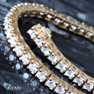 5.00CTW Round Four Prong Basket Diamond Tennis Bracelet