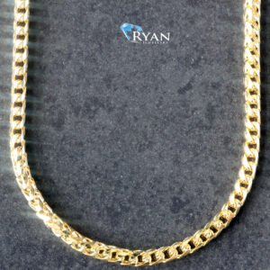 CHAIN GY 10K 24 INCHES SOLID ROUND FRANCO 2.00MM DIAMOND CUT