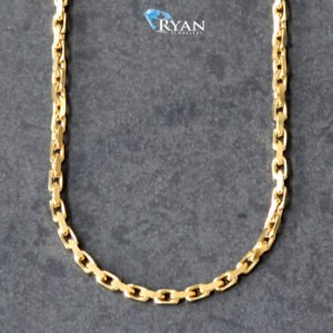 CHAIN GY 10K 22 INCHES 2MM SOLID HERMES SQURE CABLE LINKS