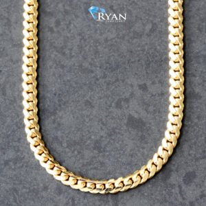 CHAIN GY 10K 20 INCHES 3.30MM SOLID MIAMI CUBAN LINKS