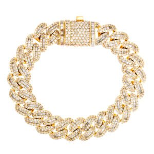 11.50ctw Diamond Baguette Cuban Bracelet