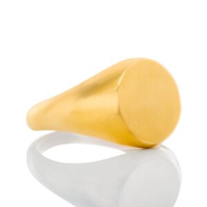 Oval Signet High Polished with Brushed Center Ring