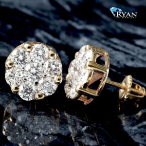 2.00ctw LAB Flower Cluster Seven Stone Studs