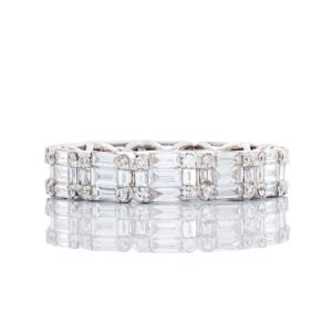 1.85CTW Baguette and Round Diamond Eternity Band