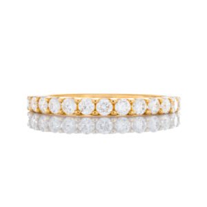 0.48ctw 13 Diamond Shared Prong Set Band 18k Gold