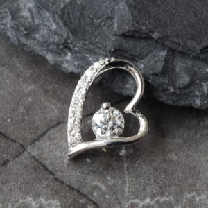 0.40ctw Open Diamond Heart Pendant