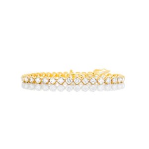 5.00ctw Lab Diamond Round Brilliant Buttercup Setting Tennis Bracelet