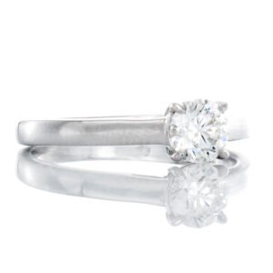 0.50ct Round Solitaire Upswept High Polished Shoulders