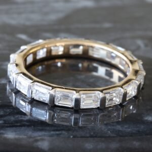 1.60ctw Emerald Cut Eternity East West Tension Set Band