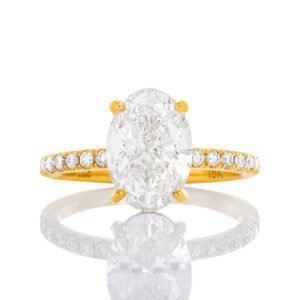 2.10ctw Oval Solitaire Engagement Ring