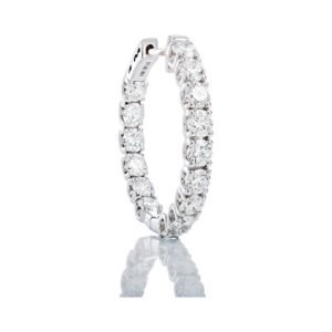 2.00ctw Shared Prong Inside-Out Hoops with Secure Lock