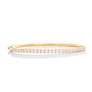 1.75ctw Prong Set Forefront Open Hinged Lab Diamond Bangle