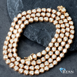 11.50ctw Round Four Prong Setting Diamond Tennis Chain