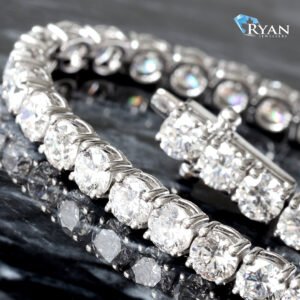 11.36CTW Round Solitaire Four Prong Tennis Bracelet