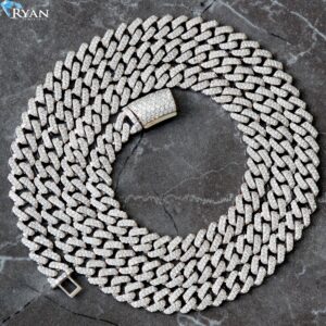5.75ctw HoneyComb Set Diamond Cuban Chain