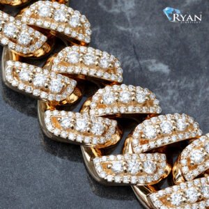 8.54CTW Raised Three Row Cuban Bracelet