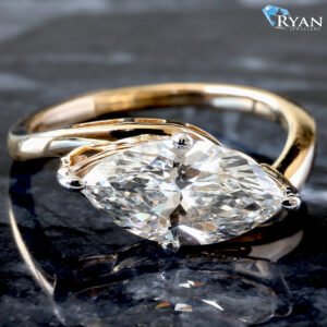 2.00ctw East West Marquise Solitaire Ring