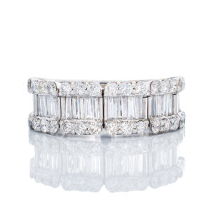 2.25ctw Six Diamond Baguette Cluster Band