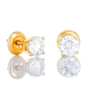 0.50ctw Round Brilliant Cut Lab Created Diamond Solitaire Studs