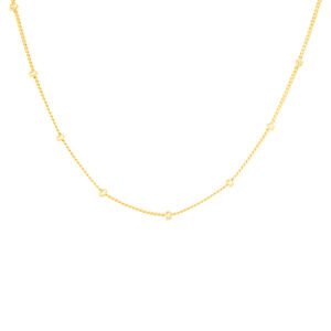 High Polished Dainty Ball Chain on Curb Link
