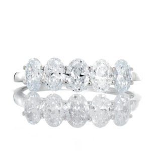 1.00ctw Oval Five Lab Diamond Band