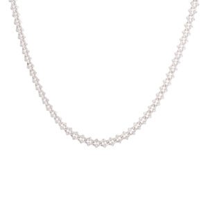 2.60mm Diamond Cut Crab Link Chain 16 Inch 10k White Gold