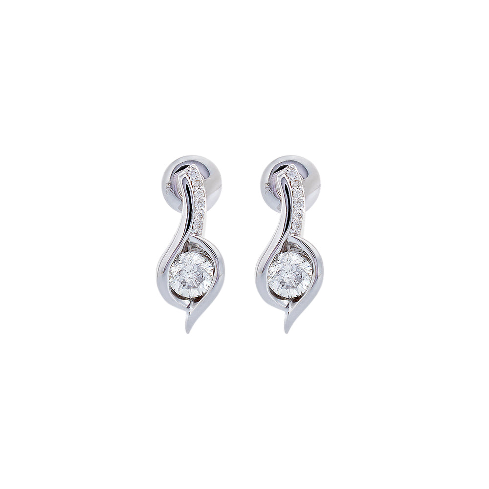 0.70CTW Diamond Solitaire With Drop Design 14k