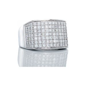 2.00ctw Seven Row Diamond Rectangle Forefront 10k White Gold