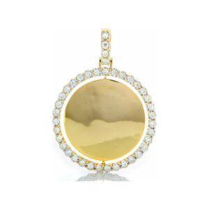 0.80ctw Reversible Spinning Memory Pendant with Illusion Set Diamond Frame