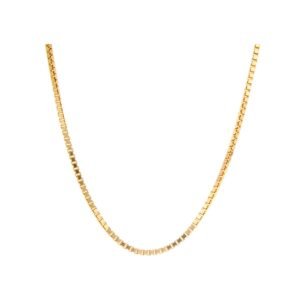 1.50mm Solid Box Link 18k Chain