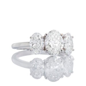 3.00ctw Oval Three Stone Past Present Future