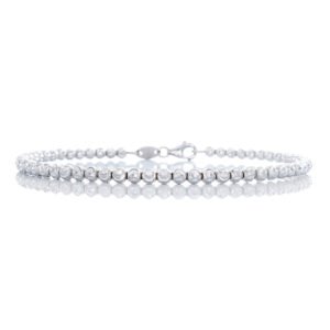 3mm Diamond Cut Moon Ball Bangle